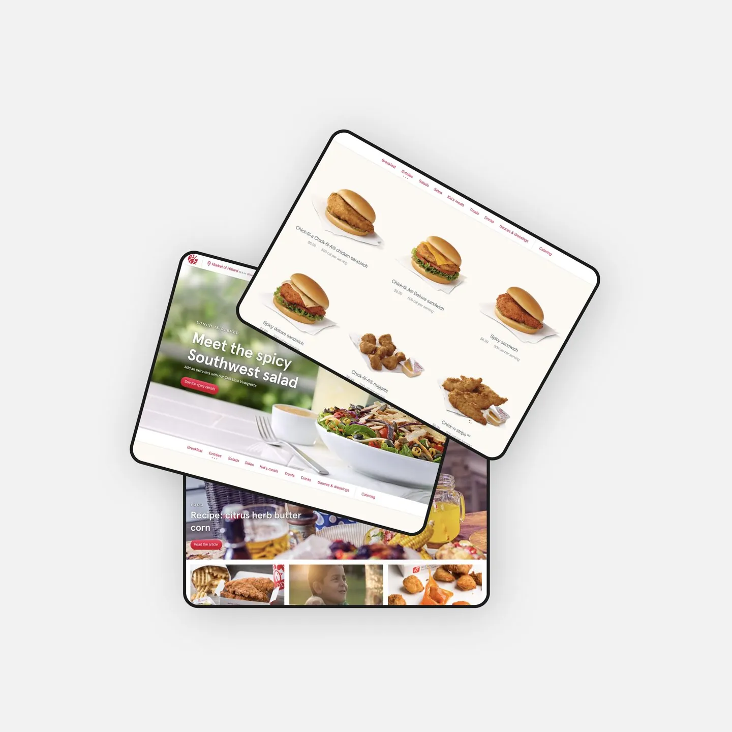 Chick-fil-A website pages